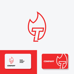 Fire Alphabet Logo T