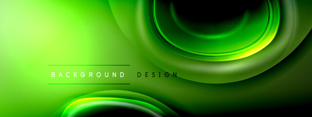 Circles lines and bubbles on bright glowing effect gradient with light and shadow effects. Dynamic interplay of light, shadow and depth. Futuristic and rhythmic technology design