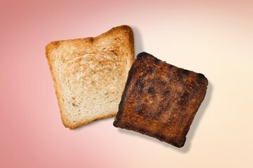 tasty hot Toast bread on background