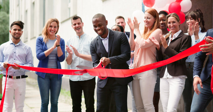 Ribbon Cut Ceremony Outdoors