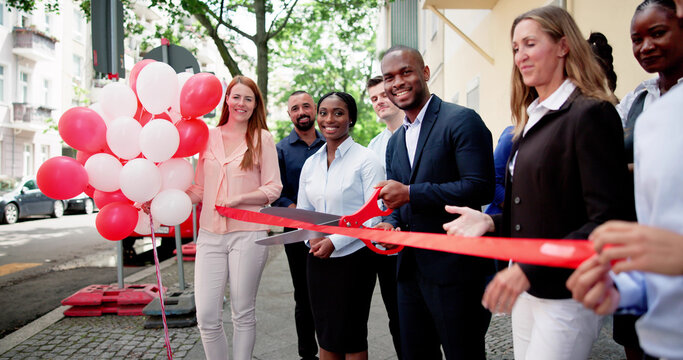 Ribbon Cut Ceremony Outdoors