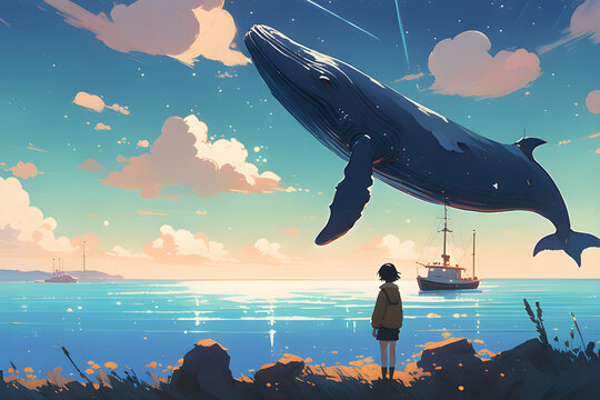 whale in the sky