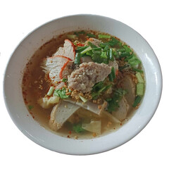 thai noodle soup Tom Yum Wonton Noodles