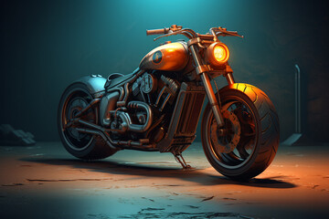 Obraz na płótnie Canvas Concept Bobber Motorcycle 