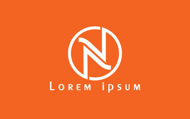 N alphabet letter logo design template