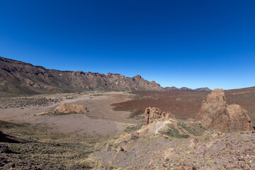 view on the Teide National Park on the island of Tenerife in Spain