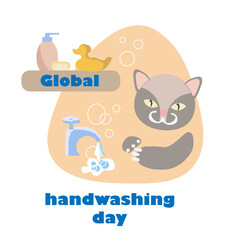 Fototapeta premium Global handwashing day. Design for kids