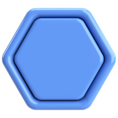 3D button. Empty button. 3D illustration.