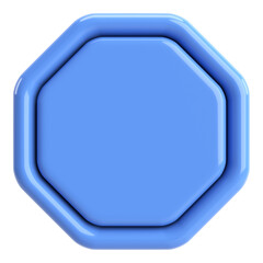 3D button. Empty button. 3D illustration.