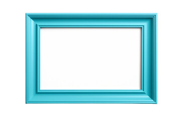 Colored square picture frame isolated on white background with empty space for image. Mockup for design, photo, poster.