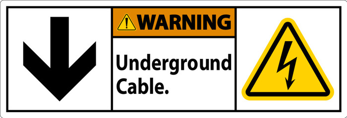 Warning Sign, Underground Cable Sign