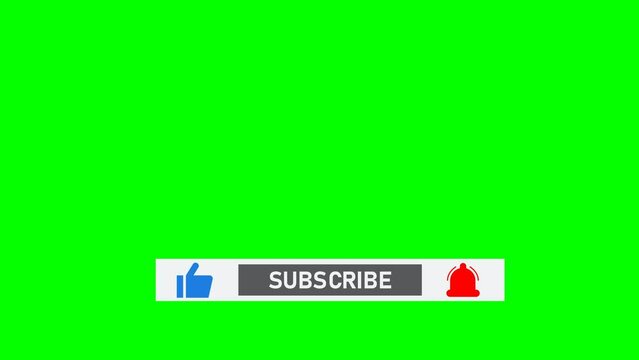 4k subscribe lower third button animation