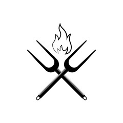 spoon and spatula icon design template