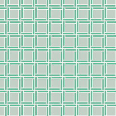 The simple vector illustration. There is a green square frame pattern ,the white border is on a gray background. Use as a gift wrap, table cloth.