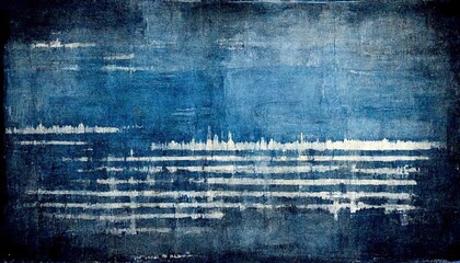 Naklejka premium Generative AI, Blue watercolor abstract painted background. Ink black street graffiti art on a textured paper vintage background, washes and brush strokes.