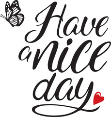 have a nice day herz logo vektor schmetterling