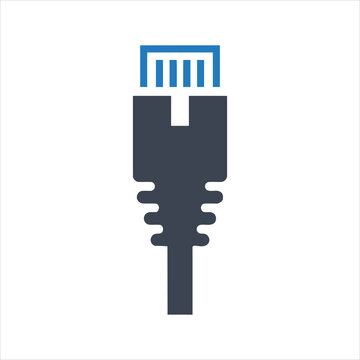 Cat 5 Ethernet connector icon