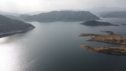 Fototapeta premium 진안 용담댐(진안 와정토성)