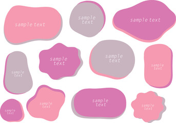 ピンクのふにゃふにゃフレームセット