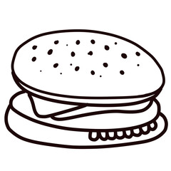 hamburger doodle