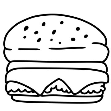 recommend clip art: burger doodle