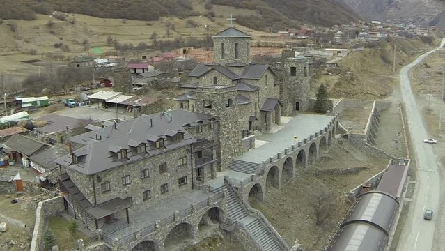 Caucasus, North Ossetia. Kurtat Gorge. Alan Monastery.
