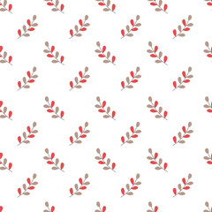 Autumn branches and twigs with dry foliage vector