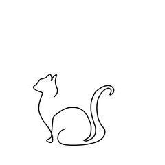 Continuous Line Cat