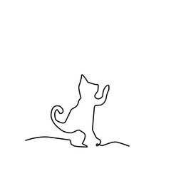 Continuous Line Cat