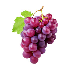 Fototapeta premium Bunch of red Grapes on transparent background Remove png created with Generative AI, Clipping Path