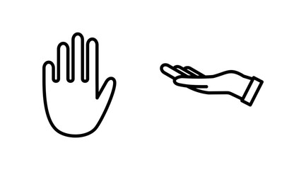 Hand icon vector. hand symbols. palm