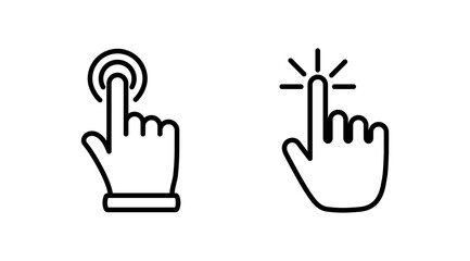 Obraz premium hand click icon vector. clicking finger icon. pointer icon