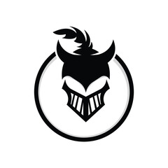 Spartan Logo Design, Vector VIking Guardian Fighter, Simple Greek Warrior Helmet