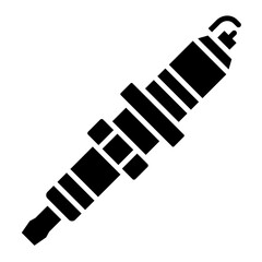 Illustration of Spark Plug Glyph Icon