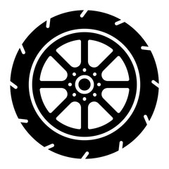 Illustration of Wheel Glyph Icon