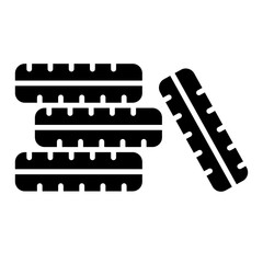 Illustration of Wheels Glyph Icon