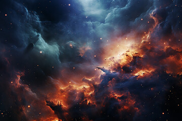 Obraz na płótnie Canvas Beautiful Outer Space View with Nebula Light and Galaxy in Universe