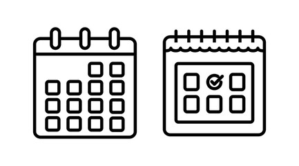 calendar icon vector. Calender symbol