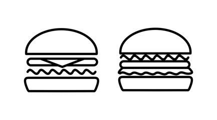 Burger icon vector. hamburger logo icon. fast food icon