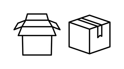 Box icon vector. Box sign. delivery package. parcel box.