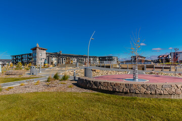 Obraz premium Evergreen Square in the city of Saskatoon, Canada