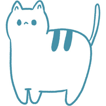 recommend clip art: cat line art cute