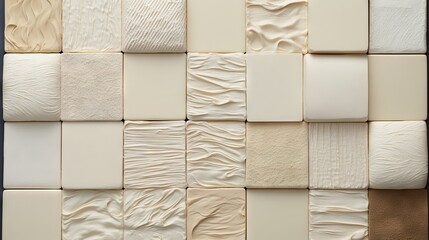  a wall made up of different shades of white and beige.  generative ai
