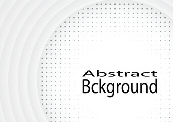 The abstract background gray and white with circles and dots, wave pattern network technology.