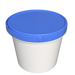 3d plastic Yoghurt container rendering for mockup