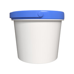 3d plastic Yoghurt container rendering for mockup