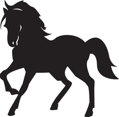 Horse silhouette vector.