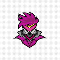 Cool hero logo. Alien. perfect for game mascot, sports, etc.