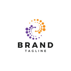 Modern futuristic technology logo design for tech based business and industry. 