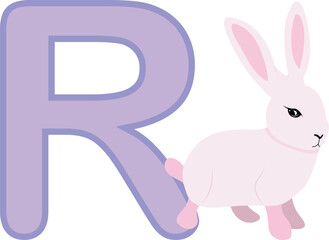 Ra for Rabbit Alphabet Vector image